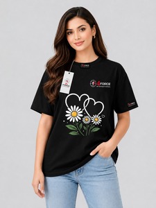 เสื้อยืดผู้หญิงขายดี ผ้าฝ้ายนุ่ม สวมใส่สบาย แฟชั่นทันสมัย พร้อมบริการสร้างแบรนด์ส่วนตัว รับผลิตแบบ OEM โรงงานผลิตโดยตรง สนับสนุนการผลิต - Product Image 6