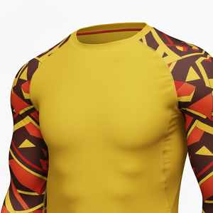 Cheapest Customized <b>Men</b> Crew Neck Long Sleeve BJJ MMA Jiu Jitsu <b>Compression</b> <b>Shirt</b> Rashguard Sublimation printed Rash Guard - Product Image 3