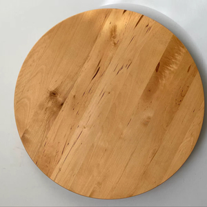 Wood Double Tier <b>Rotating</b> Tray Smooth-Spin Lazy Susan for Tabletop Spice Serving - Product Image 1