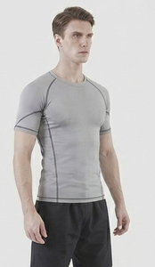 Customized Men Compression T Shirt Short Sleeve Crew Neck Gym Fitness Base Layer Men Sportswear <b>Trainer</b> Quick Dry Slimming Tee - Product Image 4