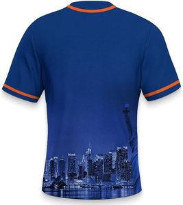Camiseta con estampado del horizonte nocturno de la ciudad de Béisbol, ropa para hombres, regalos para fanáticos, S-2XL - Product Image 3