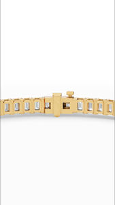 Bracelet tennis majestueux en diamant de laboratoire taille émeraude 3x2mm certifié IGI, en argent sterling 925, bijoux de luxe pour femme - Product Image 4