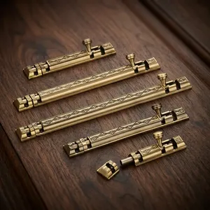 Heavy Duty Brass Tower Bolt Door Latch Antique Graphite Black CP Finish Traditional Security Hardware Easily Install for Wooden - Product Image 4