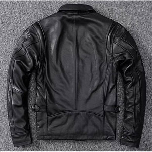 Men's Fashion Leather <b>Punk</b> Gothic Motorcycle Outdoor Coat Short <b>Jacket</b> Slim-Fit Chest Pockets Winter Wear - Product Image 3
