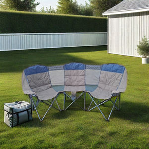 Chaise de camping pliable triple de conception moderne fabriquée au Vietnam Capacité de charge de 480kg Meubles en métal pour pique-nique et jardin extérieur - Product Image 1