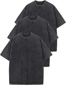 Camisetas de Hombre de Alta Calidad, Nuevo Diseño, Estilo Urbano, Holgadas, Vintage, Lavadas, de Algodón, Manga Corta, Secado Rápido - Product Image 1