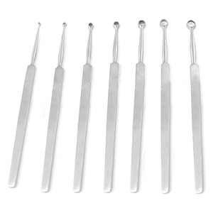 Curette chirurgicale réutilisable en acier inoxydable, instrument de chirurgie générale, stérilisable, pour l'élimination des tissus - Product Image 1