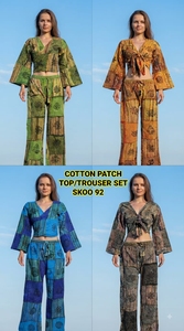 Conjunto de Verano para Mujer, Ligero, 100% Algodón, Transpirable, Ecológico, Nuevo, Moderno, Estilo Vintage, Casual, Cuello en V, Manga Larga - Product Image 6