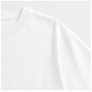 Camiseta de Manga Corta para Hombre, Corte Recto, Algodón Peinado Blanco Óptico Personalizado, Talla Grande, Cuello Redondo, MTS-OVR-0002 - Product Image 6