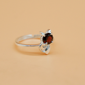Natural Red <b>Garnet</b> 925 Sterling <b>Silver</b> <b>Ring</b> Handmade Red Gemstone <b>Silver</b> Engagement <b>Ring</b> - Product Image 2