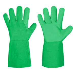 Gants de soudage TIG en cuir de chèvre et croûte de vache renforcés, durables et résistants, ignifuges, pour travaux lourds, sécurité optimale - Product Image 2