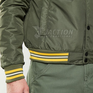 New Design Stand Collar Bomber <b>Jackets</b> For <b>Men</b> <b>Long</b> Sleeves Full Zipper <b>Men</b> Bomber <b>Jackets</b> - Product Image 6