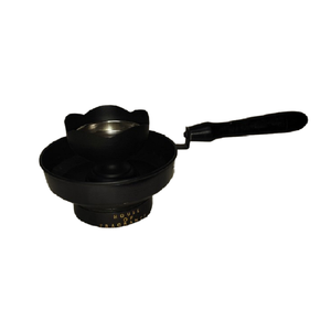 Brûleur d'encens en métal doré en forme de pagode avec parfum de bois de santal 100% naturel, décoration thérapeutique pour la maison, provenant d'Inde - Product Image 1