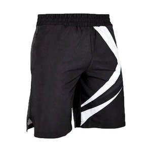 Pantalones Cortos de Boxeo Unisex en Blanco y Negro, Ajuste Atlético, Poliéster que Absorbe la Humedad, Ropa Deportiva, Diseño de Bloques de Color, Estampado Digital, 140g - Product Image 1