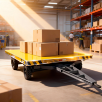 Chariot à plateau robuste et professionnel pour la manutention de matériaux industriels en usine, entrepôt et logistique