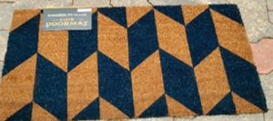 Tapis de porte rectangulaire en PVC et fibre de coco à motif puzzle, antidérapant, fabriqué à la machine, style moderne, pour extérieur, lavable en machine - Product Image 2