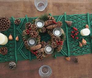 Camino de Mesa Bohemio de Lujo, Tejido a Mano con Macramé y Encaje de Algodón, Decoración para Mesa de Comedor, Bodas, Fiestas y Cenas - Product Image 2