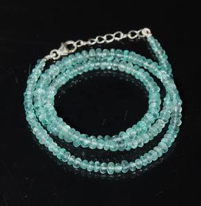 Collier de perles d'apatite bleu ciel de qualité supérieure, forme ronde, 3,5-5 mm, 15 pouces, bijoux en pierres précieuses - Product Image 6