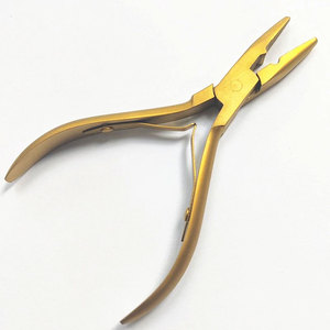 Stainless Steel Golden Hair <b>Extensions</b> Tool Micro Link And <b>Beads</b> Plier For Seamless Hair <b>Extension</b> Application - Product Image 1