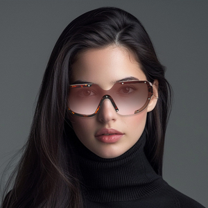 แว่นตาแฟชั่นสุดฮิตปี 2025 เลนส์ชิ้นเดียว สำหรับผู้ชายและผู้หญิง ป้องกันรังสียูวี 400 - Product Image 1