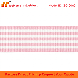 Cinta Grosgrain de 38mm Rosa y Blanca con Rayas Multicolores al por Mayor para Accesorios para el Cabello, Envoltura Decorativa, Manualidades y Decoración de Empaques - Product Image 6