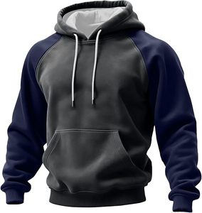 Nueva Sudadera con Capucha de Forro Polar de Doble Cara 100% Algodón para Hombre Joven, Ropa Exterior Cortavientos Ecológica de Ajuste Holgado - Product Image 4