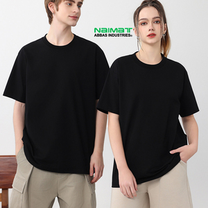 เสื้อยืดโอเวอร์ไซส์ผู้ชาย ผ้าฝ้ายคุณภาพสูง พิมพ์ลายกราฟิกตามสั่ง ลายเรียบ สวมใส่สบาย สไตล์สตรีทแวร์ น้ำหนัก 300 กรัม ไหล่สบาย - Product Image 2