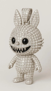 Nouveau design de bijoux hip-hop en argent, pendentif en or 14 carats serti de diamants, pour hommes, diamant moissanite VVS, cultivé en laboratoire, style luxueux - Product Image 2