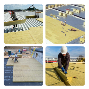 Panel de Aislamiento de Lana de Roca, Ignífugo, Térmico, Acústico, Ecológico, Aislamiento para Techos Exteriores, para Techos Planos, Plataformas Metálicas, Techos de Madera - Product Image 3