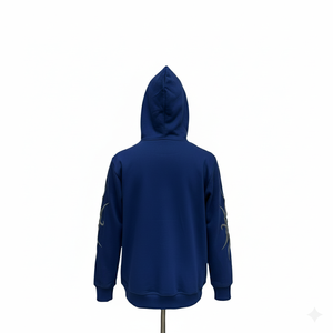 Sudadera con capucha doble y cremallera completa, con logotipos personalizados de la mejor calidad, para hombres y mujeres, en varios colores. - Product Image 2