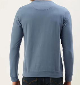 Men's Casual Pullover Crew Neck Fleece Winter Color Block Custom Logo 100% Cotton Breathable Quick Dry Latest <b>Design</b> Sweatshirt - Product Image 6