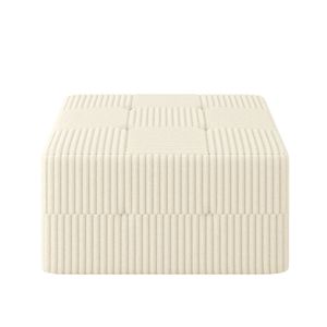 Divano componibile moderno e minimalista a forma di U comodo divano letto in velluto a coste compresso per soggiorno camera da letto-BEIGE - Product Image 6