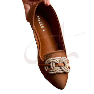 Customized Color Knot <b>Women</b> Flats <b>Slip</b>-On Light Weight High Quality Elegant Genuine Leather New Arrival - Product Image 4