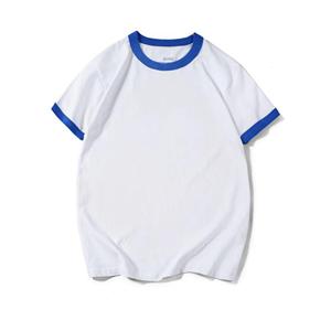 T-shirt en coton tie-dye oversize pour homme, manches courtes, col rond, couleur unie, tricoté, design vierge, coupe classique 2026 - Product Image 4