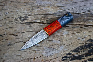 Cuchillo Sgian Dubh Personalizado Hecho a Mano en Acero de Damasco con Mango de Madera, en Oferta - Product Image 4