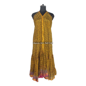 New Bohemian Unbranded Fashionable Women's Silk <b>Spaghetti</b> Maxi Dress Ladies Elegant Dinner Gown Sleeveless Evening Gowns Women's - Product Image 5