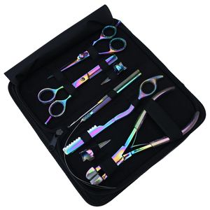 Professional Hair Extension and Barber Tool <b>Kit</b> for Salon with Tape-In Tool Loop Hook Razor Barber Thinning Scissors set - Product Image 5