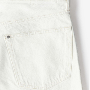 Men's <b>White</b> Denim <b>Cargo</b> Pants High Waist Straight Leg Ripped Raw Edge Casual Summer Wear 100% Cotton - Product Image 4