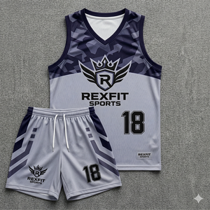 ชุดบาสเก็ตบอล Rexfit Sports Wholesale แบบเปล่าสำหรับผู้ชายและเด็ก แบบกลับด้านได้ พร้อมโลโก้ Rexfit ชุดเสื้อเจอร์ซีย์บาสเก็ตบอลแบบสั่งทำ - Product Image 1