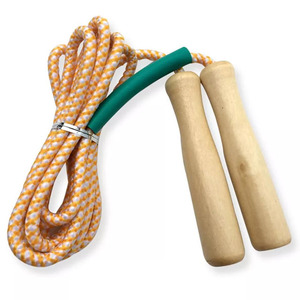 Corde à sauter Geo Brother Company GB-54 style 2026 avec poignée en bois, cordon vert 3M, durable, haute qualité, capacité de 1kg, unisexe, pour la maison - Product Image 1