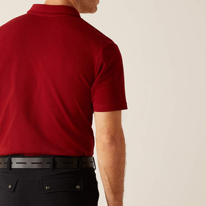 Polo de manga corta con cuello vuelto para hombre, capa base para equitación, hecho a medida, MOQ bajo, camisetas y tops de ropa ecuestre - Product Image 3