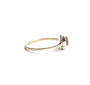 Women's Sleek Band <b>925</b> <b>Silver</b> <b>Ring</b> With Rose Quartz Gemstone 1.2g Smooth Comfortable Jewelry Party Occasion Wear - Product Image 3