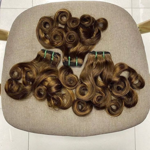 Cheveux vierges indiens 100% naturels, couleur or naturel, trame double cousue à la machine, qualité supérieure, doux et soyeux - Product Image 2