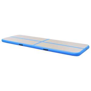 Tapis de gymnastique gonflable en PVC bleu avec pompe 157,4"x39,3"x3,9" Équipement et accessoires de gymnastique - Product Image 4