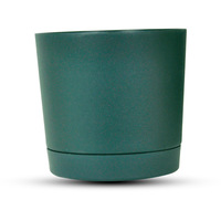 Pot de fleurs rond en plastique GT20 résistant aux UV avec plateau assorti pour roses chinoises, succulentes et balcon