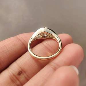 925 Sterling <b>Silver</b> Round Cut VVS1 Moissanite <b>Solitaire</b> Engagement <b>Ring</b> for Women - Product Image 2