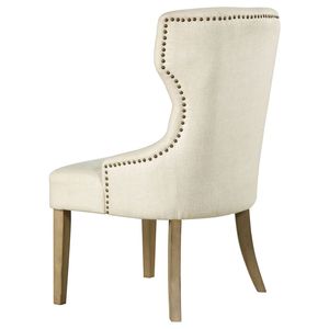Hiện đại 1PC tufted wingback cong Thùng trở lại ăn uống ghế ấm nâu kết thúc màu be bọc mềm <span class=keywords><strong>Pirelli</strong></span> <span class=keywords><strong>Webbing</strong></span> ăn uống - Product Image 3