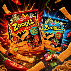 Oishi Zoodle Spicy Seafood Flavor <b>Snack</b> 32g Wholesale Vietnam Crispy <b>Snack</b> - Product Image 3