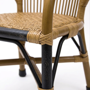 Meubles de salle à manger modernes européens, chaise à bras en rotin naturel, chaise à bras Mandalio de style rustique avec matériaux de haute qualité - Product Image 5