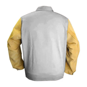 Veste de soudeur en cuir de vachette pleine fleur, résistante aux chocs et à la chaleur, de qualité supérieure, pour une protection optimale du corps et une sécurité accrue. - Product Image 5